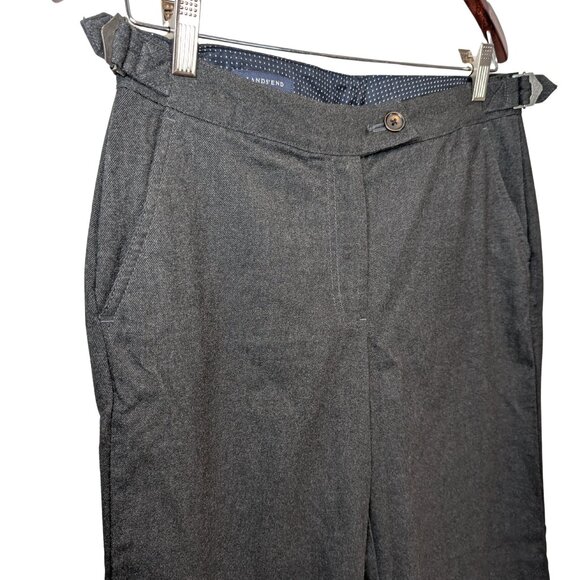 Lands' End Women's Size 6 Dress Trousers Dark Gray Wide Leg Pants - Picture 3 of 10
